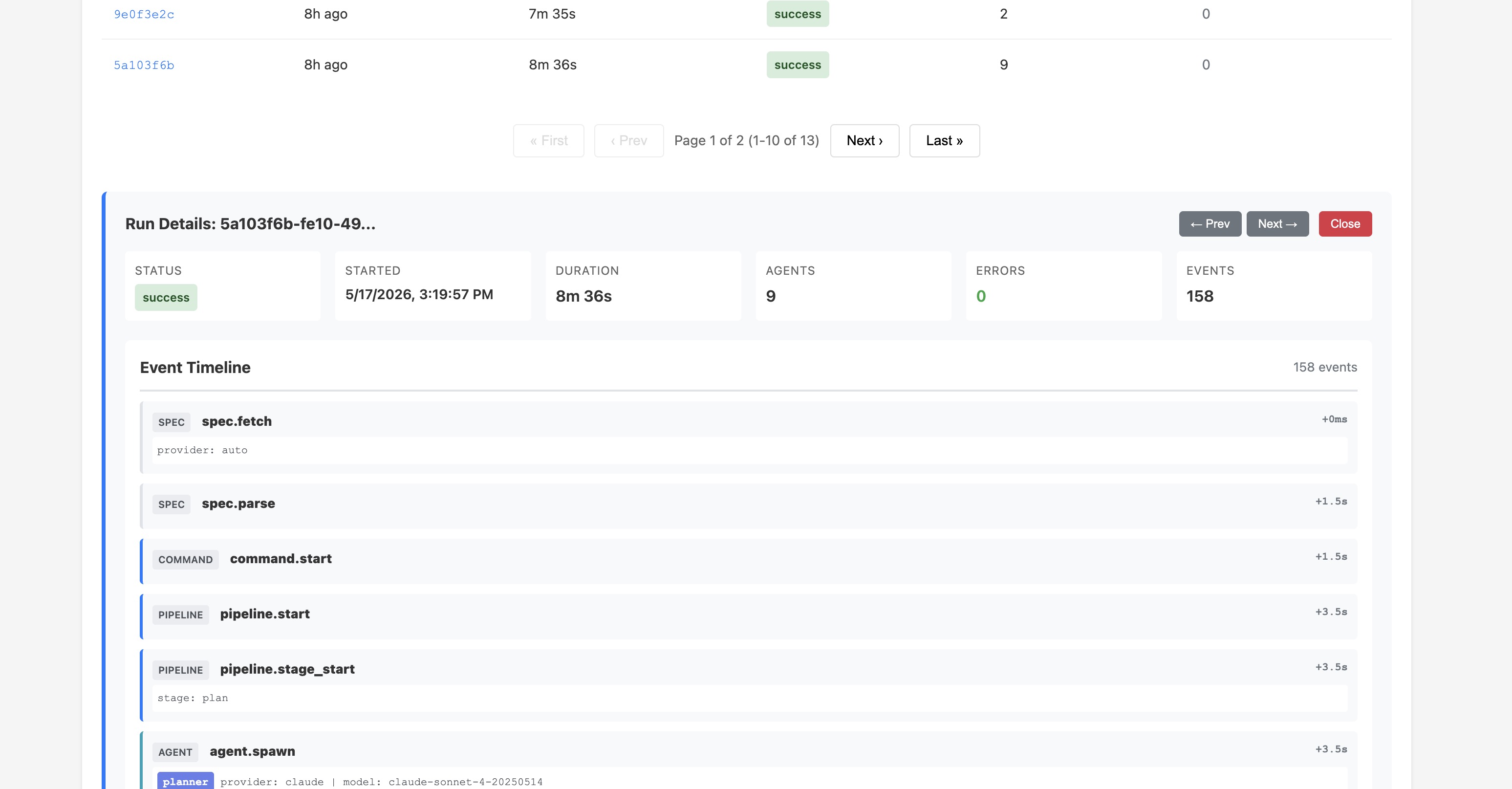 Reygent Chesstrace Dashboard Details