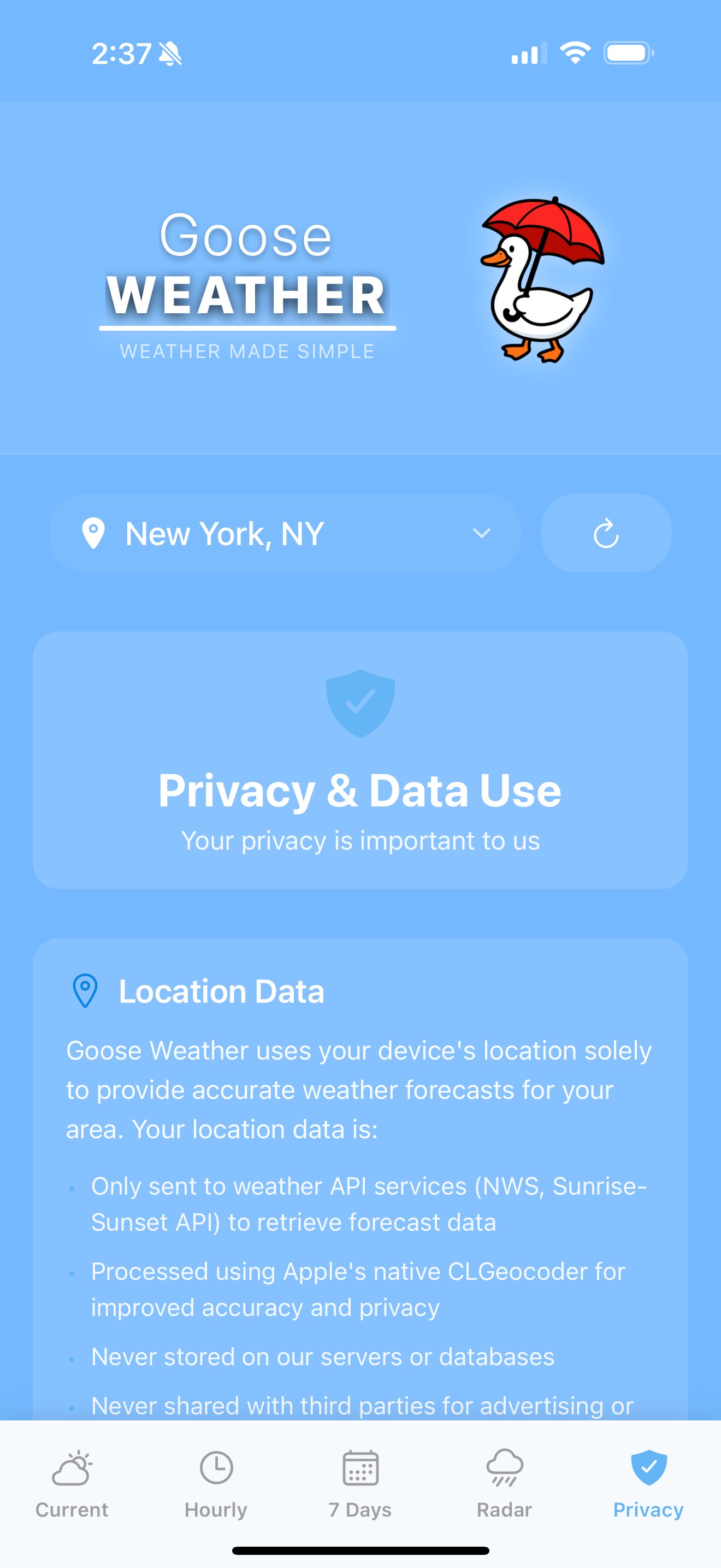 Goose Weather screenshot
