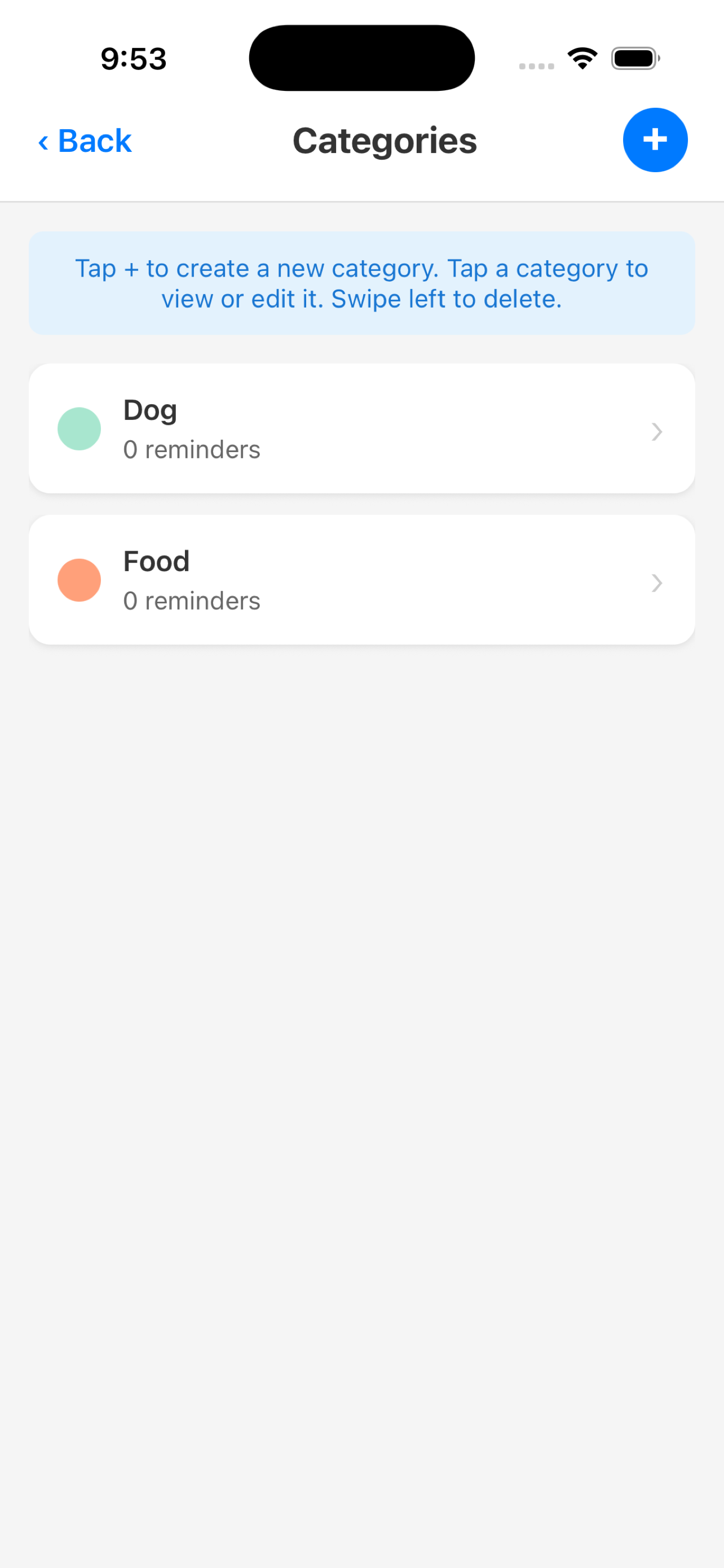 Harvey Reminders screenshot