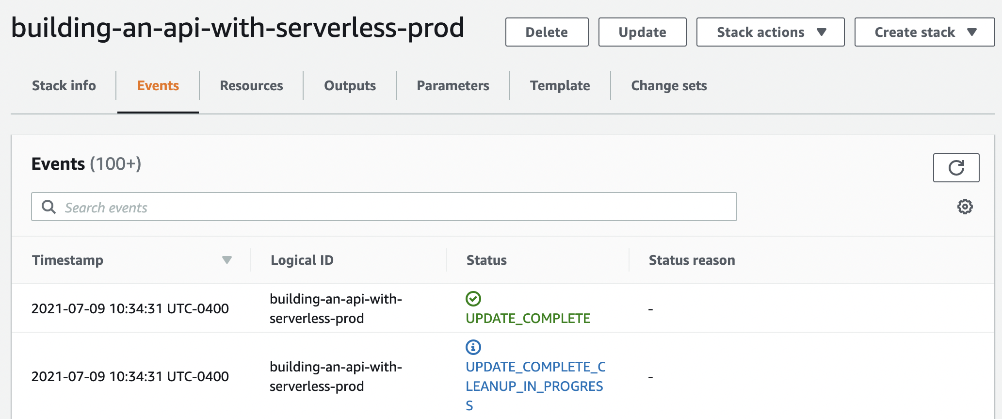 Cloud Formation Stack AWS